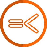 Less Than Equal Vector Icon Design