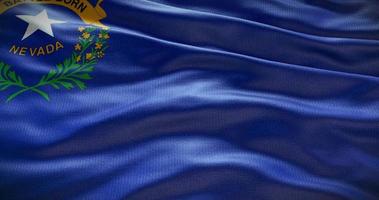 Nevada Zustand Flagge winken Hintergrund. 4k Hintergrund video