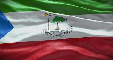 Equatorial Guinea flag background. National flag of country waving video