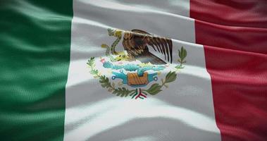 México bandeira fundo. nacional bandeira do país acenando video