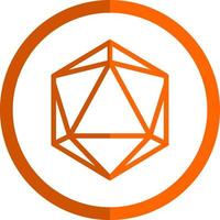 diseño de icono de vector de dados d20