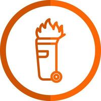 Dumpster Fire Vector Icon Design