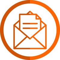 Envelope Open Text Vector Icon Design