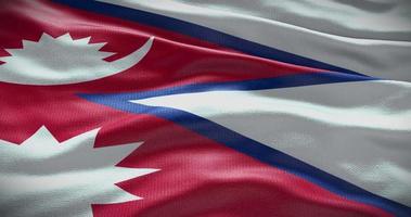 Nepal vlag achtergrond. nationaal vlag van land golvend video