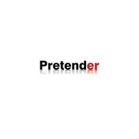 Simple short words that says 'pretender' with white background vector