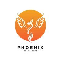 Phoenix logo icon, vector illustration, template design, brand company