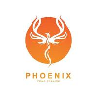 Phoenix logo icon, vector illustration, template design, brand company