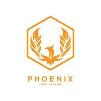 Phoenix logo icon, vector illustration, template design, brand company