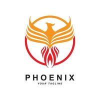 Phoenix logo icon, vector illustration, template design, brand company