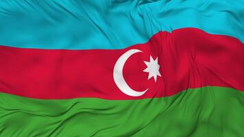 Azerbaijan Flag Seamless Looping Background, Looped Bump Texture Cloth Waving Slow Motion, 3D Rendering video