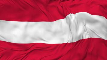 Austria Flag Seamless Looping Background, Looped Bump Texture Cloth Waving Slow Motion, 3D Rendering video