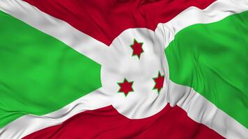 Burundi Flag Seamless Looping Background, Looped Bump Texture Cloth Waving Slow Motion, 3D Rendering video