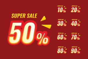 Discount Set Design Template Sale vector