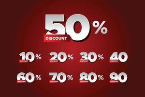 Discount Set Design Template Sale vector