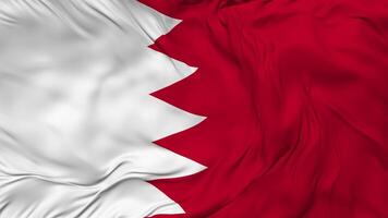 Bahrain Flag Seamless Looping Background, Looped Bump Texture Cloth Waving Slow Motion, 3D Rendering video