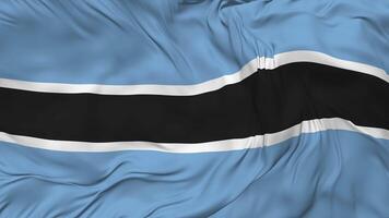 Botswana bandera sin costura bucle fondo, serpenteado bache textura paño ondulación lento movimiento, 3d representación video