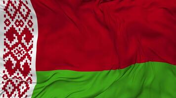 Belarus Flag Seamless Looping Background, Looped Bump Texture Cloth Waving Slow Motion, 3D Rendering video