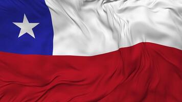 Chile Flag Seamless Looping Background, Looped Bump Texture Cloth Waving Slow Motion, 3D Rendering video