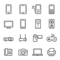 tecnología y dispositivos línea icono. vector