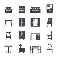 Furniture filled Icon vector