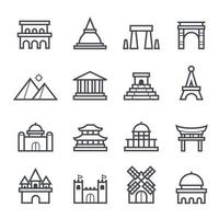 Landmark Line Icon. vector