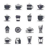 Coffee and Tea Filled Icon. vector