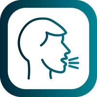 Head Side Cough Vector Icon Design