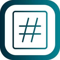 Hashtag Vector Icon Design