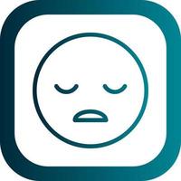 Frown Open Vector Icon Design
