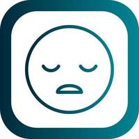 Frown Open Vector Icon Design