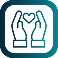 Hand Holding Heart Vector Icon Design