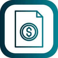 File Invoice Dollar Vector Icon Design