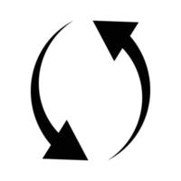 Vector flat icon of rotating arrows.