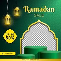 Ramadan Sale Banner Template for Social Media Post vector