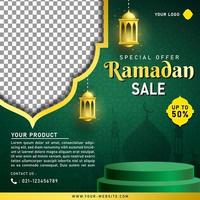 Ramadan Sale Banner Template for Social Media Post vector