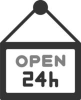 Open Shop 24 Hours Vector Icon