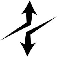 Arrow icon to refract. Upward and downward icon set. vector