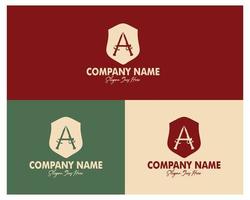 premium vector design set of knife, letter A and shield logo. Best for logo, badge, emblem, icon, sticker design. available in eps 10.