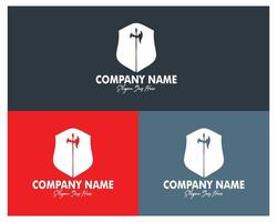 spear logo set combined with shield. premium vector design. appear with several color choices. Best for logo, badge, emblem, icon, design sticker, industry. available in eps 10.