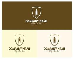 spear logo set combined with shield. premium vector design. appear with several color choices. Best for logo, badge, emblem, icon, design sticker, industry. available in eps 10.