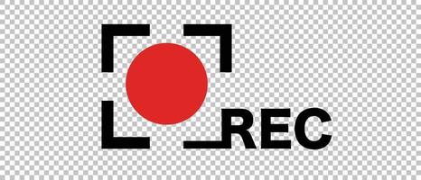 REC. Fashionable design recording icon. vector. vector