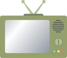 Clásico televisión icono con retro estilo para nostalgia diseño. vector ilustración de retro televisión con antiguo estilo. gráfico recurso de verde antiguo televisión con plano estilo para visual tecnología símbolo