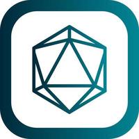 Dice D20 Vector Icon Design