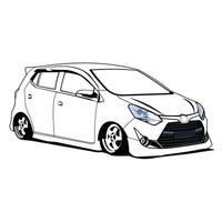 modification car black and white vector design