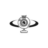 360 cam icon vector