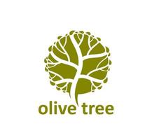 Olive tree graphic symbol or abstract icon vector