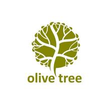 Olive tree graphic symbol or abstract icon vector