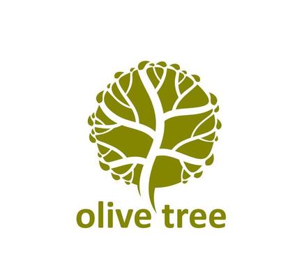 Olive tree graphic symbol or abstract icon