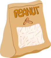 Peanut. Peanut beans in a package. bag of nuts png