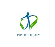 fisioterapia terapia, quiropráctica práctica icono vector